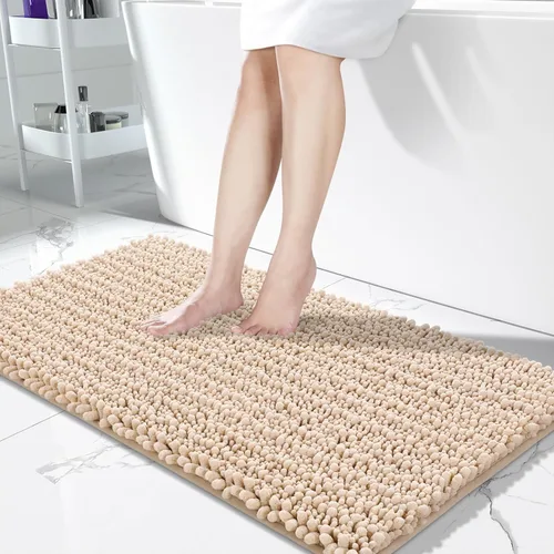 Miniatura 124 de Yimobra Alfombras de Baño Antideslizantes Lavables - Alfombra de Baño de Chenilla Ultra Suave Absorbente, Alfombra Peluda de Secado Rápido para Negro