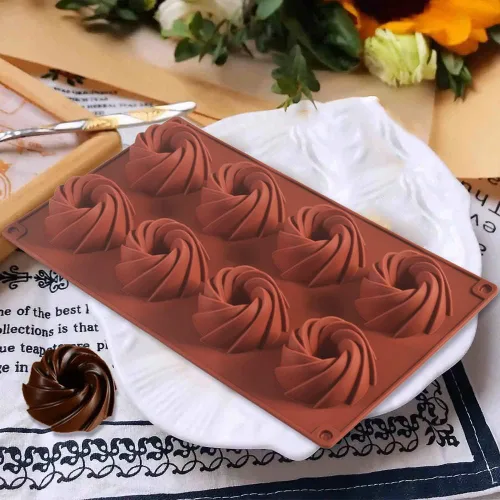 Miniatura 2 de ionEgg Molde de vórtice de silicona para hacer chocolate, dulces, pudín, galletas, paquete de 3