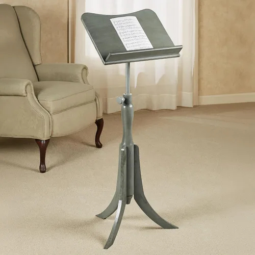 Miniatura 2 de Touch of Class Parke - Soporte para partituras de música, madera, gris, ajustable, soportes de madera para directores, atril de biblioteca
