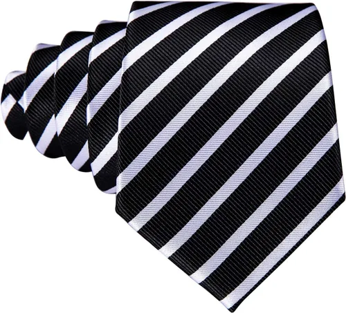 Miniatura 203 de Barry.Wang Juego de corbatas para hombre, corbata de seda a rayas, tejido a cuadros, gemelos formales, negocios, boda