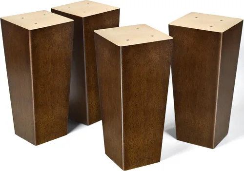 Miniatura 15 de Patas de madera para muebles de 8 pulgadas, juego de 4 patas cuadradas de repuesto, color marrón, para sillón otomano, sillón reclinable, mesa
