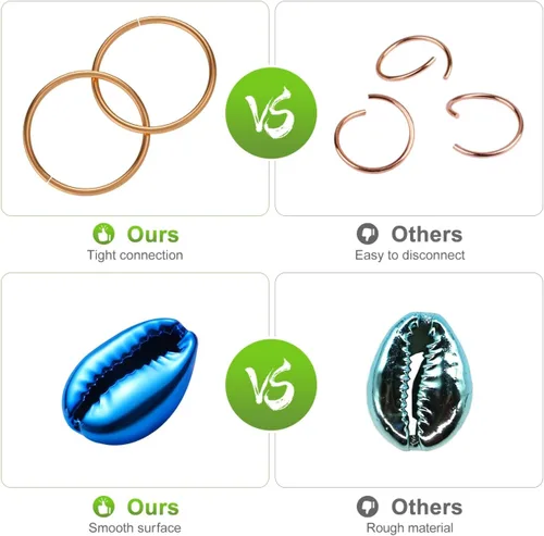 Miniatura 6 de 13 piezas de joyería para el cabello de rastas para mujeres y niñas, accesorios para trenzas, círculos y colgantes, decoraciones de estilo playa