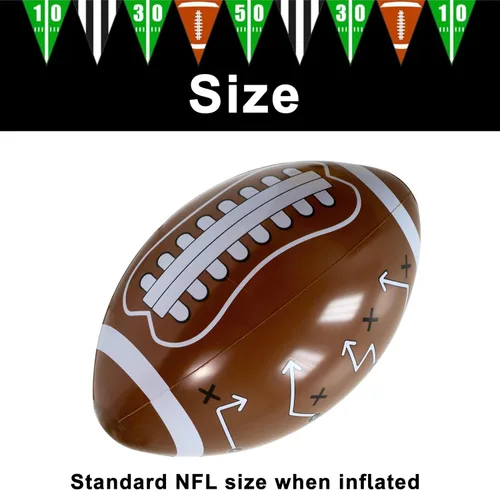 Miniatura 6 de GiftExpress 12 piezas de balones de fútbol americano inflables de 16" para el día del juego y como obsequio de fiesta, decoraciones de fiesta