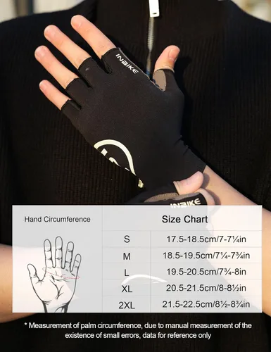 Miniatura 6 de INBIKE Guantes de ciclismo para hombres y mujeres, guantes de bicicleta transpirables ligeros de medio dedo, guantes de ciclismo de montaña