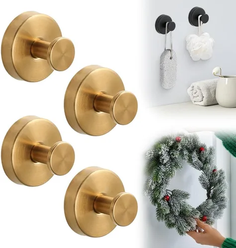 Miniatura 13 de Ganchos de Ventosa para Coronas de Puerta, 2025 Perchas de Corona Mejoradas para Puerta Delantera, Soporte de Corona de Ventosa para Halloween