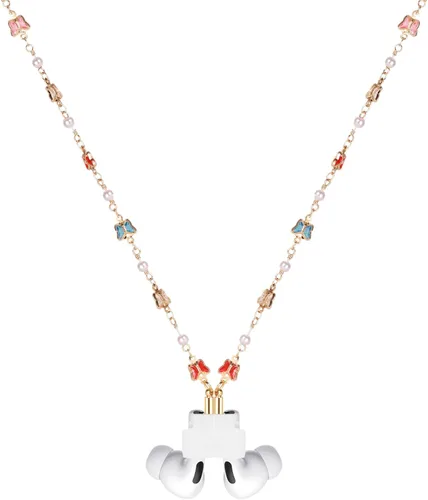 Miniatura 10 de Cadena magnética antipérdida para mujer, cadena de cuentas de ojo dorado compatible con Airpods Pro, 1,2 3
