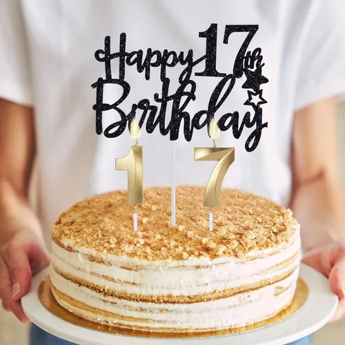 Miniatura 5 de Regalos de cumpleaños número 17 para niño, decoraciones de cumpleaños número 17 para niños, suministros de decoración de fiesta, incluyendo corona