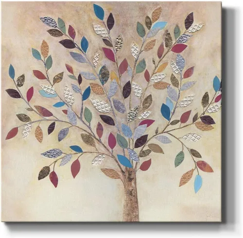 Miniatura 19 de WEXFORD HOME Cuadro Premium en Lienzo con Envoltura de Galería Floral Multicolor para Pared, Arte Abstracto Floral Romántico Moderno, Impresión