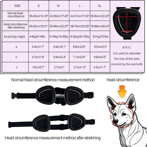 Miniatura 4 de Funda para Orejas de Perro, Orejeras para Perros con Protección contra el Ruido, Orejeras para Perros con Cancelación de Ruido de 29dB NRR