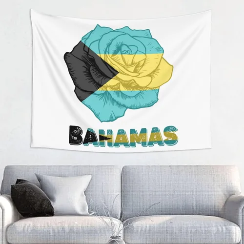Póster de tapiz con diseño de bandera de las Bahamas de 29 x 37 pulgadas, decoración del hogar, para colgar en la pared, decoración de fondo para
