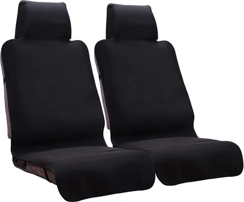 Miniatura 17 de Funda de asiento impermeable, protector de asiento de automóvil mejorado contra el sudor, perfecto para asiento universal antideslizante de Negro