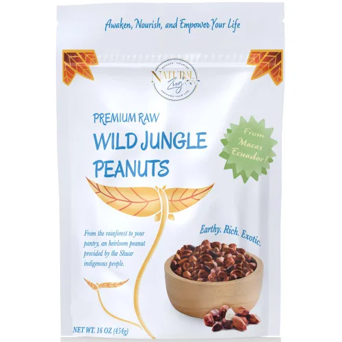 Miniatura 9 de Natural Zing Raw OrganicWild Jungle Peanuts – 8 oz Cacahuetes de reliquia orgánicos saludables Variedad ecuatoriana rara y no hibridada Raw