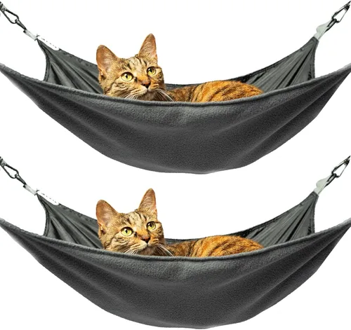 Miniatura 9 de Hamaca Extra Grande para Gatos para Jaula, Cama Colgante, Alfombra Suave Lavable para Exteriores, Almohadilla Refrescante Impermeable para Gatitos
