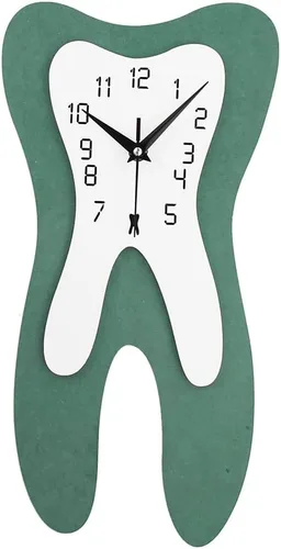 Miniatura 6 de Timelike Reloj de pared moderno de dientes, silencioso, sin tictac, médico, dentista, clínica dental, arte de pared, decoración de pared, para Azul