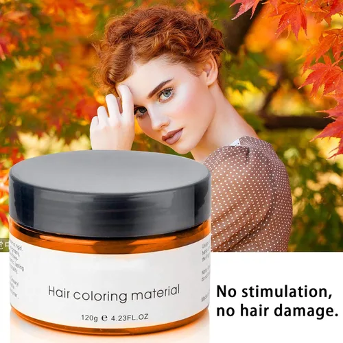 Miniatura 4 de Spray de color naranja para el cabello, cera temporal de 4.23 onzas, color natural lavable, cera para el cabello para niños y mujeres, pomadas