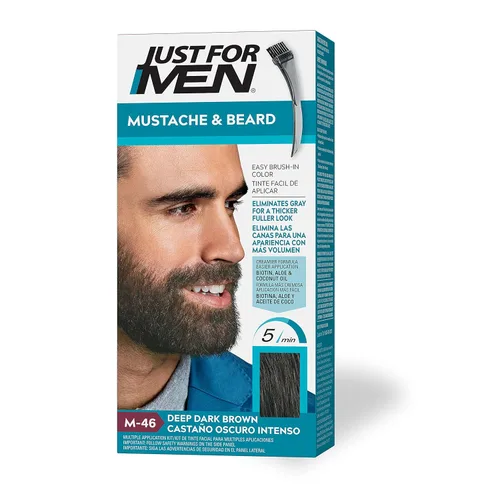 Miniatura 11 de Just For Men - Tinte para bigote y barba, tinte para barba para hombres con cepillo, incluye queratina, biotina, aloe vera y aceite de coco
