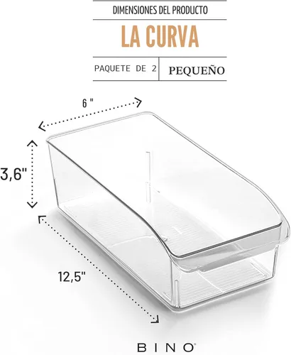 Miniatura 3 de BINO Contenedores de almacenamiento de plástico, pequeños THE CURVE COLLECTION Contenedores organizadores multiusos Contenedores