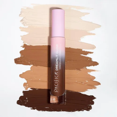 Miniatura 12 de Pacifica Corrector DreamLit Glow de cobertura completa con escualano para ojeras y corrección de manchas oscuras, ligero y duradero, vegano y libre