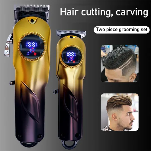 Miniatura 5 de Cortapelos profesionales para hombres, juego de cortapelos inalámbricos y recortadora de pelo, cortapelos de peluquería para cortar cabello