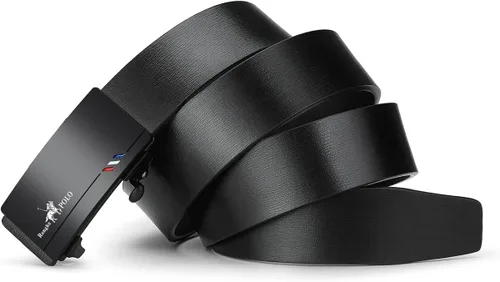 Miniatura 7 de Oyifan Cinturón negro para hombre, cinturón de diseñador de cuero genuino para hombre, cinturón de moda para hombre, cinturón casual para hombre