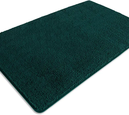 Miniatura 436 de Alfombra de baño pequeña de 12 x 18 pulgadas, lavable y absorbente, antideslizante, alfombra de baño de felpilla gruesa y suave para baño, ducha