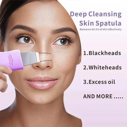 Miniatura 2 de Herramienta removedora de puntos negros, espátula facial de silicona, cepillo raspador de poros nasales 2 en 1 para limpieza profunda, espátula