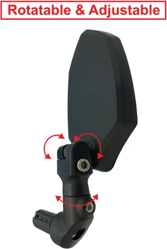 Miniatura 4 de Hafny Nuevo espejo de bicicleta con extremo de barra, lente de vidrio HD, ajustable y giratorio, espejo retrovisor seguro para bicicleta, resistente