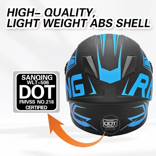 Miniatura 7 de SanQing - Casco de motocicleta de cara completa para niños, motocross, bicicleta de tierra, ATV, BMX, kart, todoterreno, para 4 ruedas, niño, niña