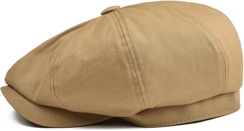 Miniatura 2 de BOTVELA Gorra plana de 8 piezas para hombre, 100% algodón, Gatsby Ivy Golf Cabbie