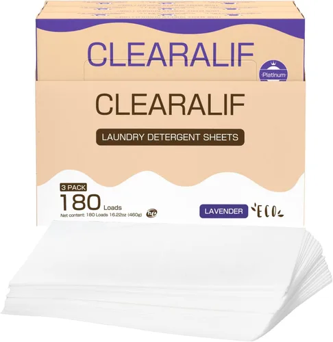 Miniatura 11 de Hojas de detergente para ropa de hasta 60 cargas, lino fresco, ideal para viajes, apartamentos, dormitorios, sin plástico, sostenible