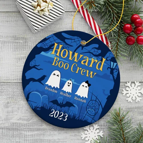 Miniatura 4 de Adorno personalizado para miembros de la familia de fantasmas de Halloween, lindo regalo de tripulación de abucheo, decoración del hogar