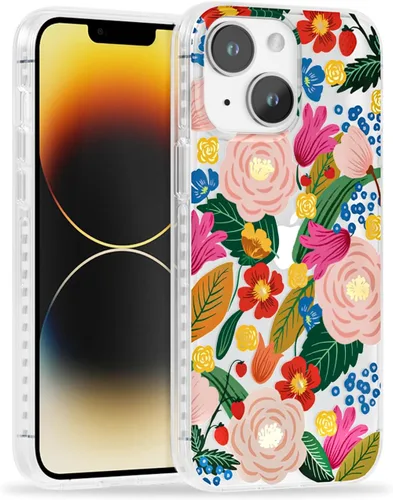 Miniatura 23 de SCORPIFY Funda para iPhone 13 con diseño floral de Nemophila azul, bonita funda transparente para teléfono con flores para mujeres y niñas