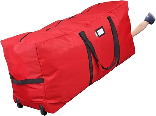 Miniatura 7 de Bolsa de almacenamiento para árbol rodante de Navidad, se adapta a árboles navideños desmontados de hasta 7.5 pies de alto, 22 pulgadas de alto x 16