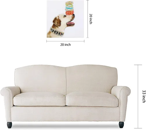 Miniatura 9 de Empire Art Direct Panel de vidrio templado con impresión flotante sin marco, arte de pared para mascotas, listo para colgar, 20 x 20 pulgadas, ley
