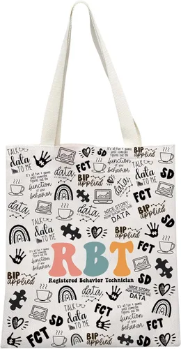GJTIM Regalo de técnico de comportamiento registrado Regalo RBT Terapeuta de comportamiento Bolsa de maquillaje Bolsa de maquillaje para ABA BCBA