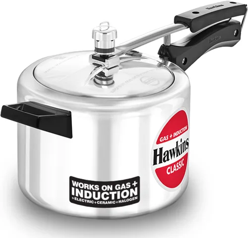 Miniatura 8 de Hawkins Olla a presión clásica de aluminio, cocina de tapa interior de inducción, olla de sartén, mejor cocina, plata Icl50 5 litros