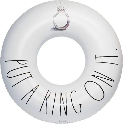 Miniatura 18 de Rae Dunn x CocoNut Flotador de anillo flotante, tamaño adulto, balsa inflable grande de 48 pulgadas y tubo interior de agua duradero, fácil de Happy