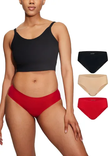Miniatura 7 de Ropa Interior Bikini Sin Costuras LEAKPROOF2.0 para Mujeres Bragas de Período que Sostienen 6 Tampones Ropa Interior a Prueba de Fugas, beige