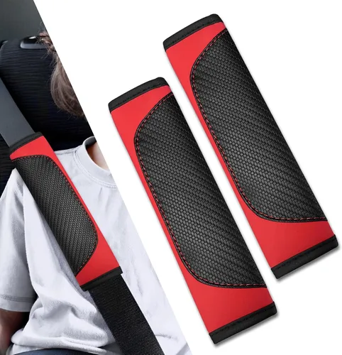 Miniatura 10 de 2 fundas para cinturón de seguridad de automóvil, almohadillas suaves para cinturón de seguridad, fundas para el cuello, protector de correa