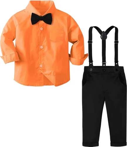 Miniatura 51 de A&J DESIGN Conjunto de ropa formal para niños pequeños con tirantes y tirantes