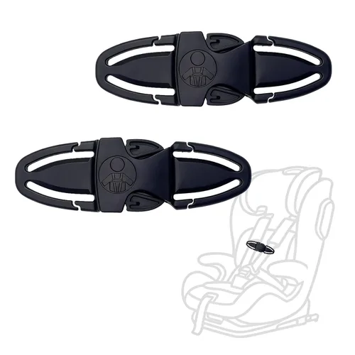Miniatura 10 de Protector de hebilla de asiento de automóvil antiescape y bloqueo de clip para arnés de pecho, bloqueo de hebilla de seguridad para niños, niños
