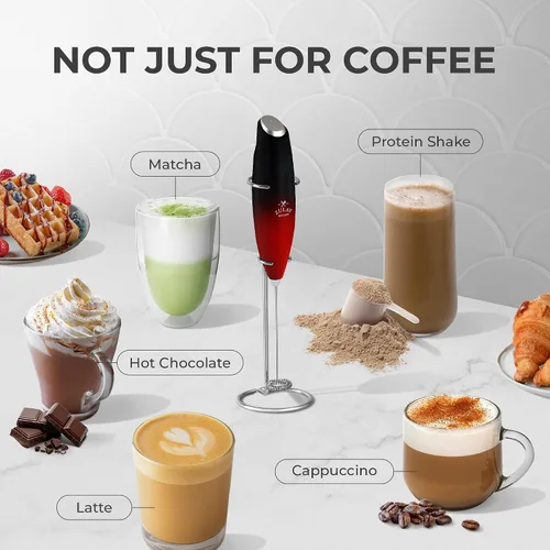 Miniatura 43 de Zulay Milk Boss Espumador de leche potente manual, hace espuma para latte, batidor para mezclar bebidas, café, miniespumador para capuchino, frappé