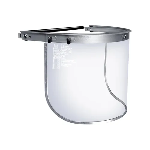 Blue Eagle Adaptador de Protector Facial de Aluminio para Casco Rígido de Ala Completa | Soporte de Visera | Color Plateado | con 1 Visor de