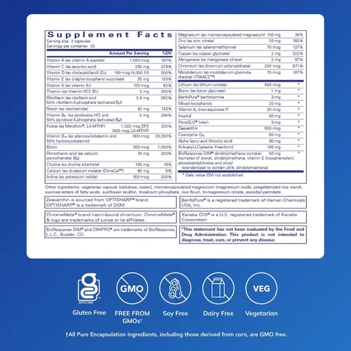 Miniatura 2 de Pure Encapsulations PureGenomics UltraMultivitamin Apoyo para polimorfismos genéticos comunes* 90 cápsulas