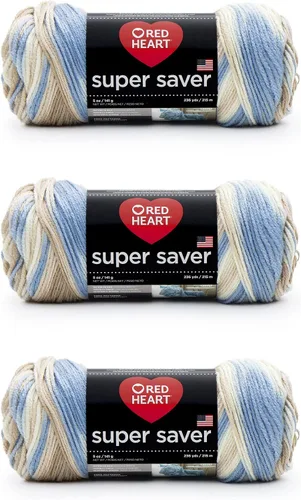 Miniatura 43 de Red Heart Hilo Super Saver, paquete de 3, estampado artístico, 3 unidades Estampado De Artista