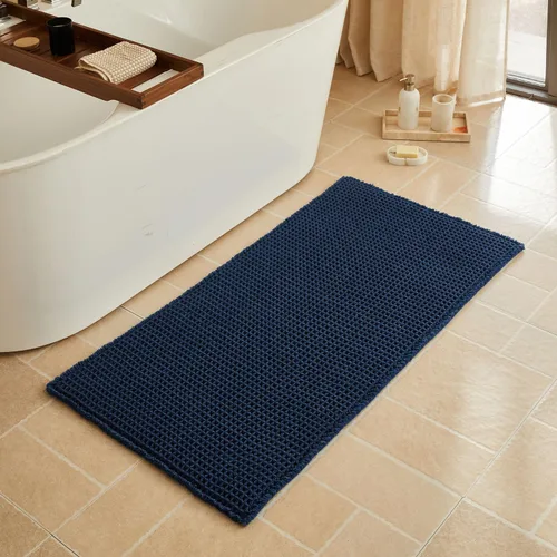 Miniatura 89 de Triohero Tapete de baño con diseño de gofre, tapete de baño pequeño y bohemio, antideslizante, lavable, ultra suave, súper absorbente, de secado