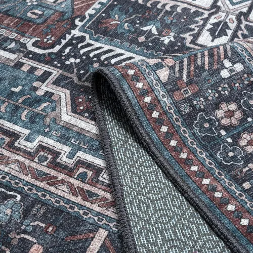 Miniatura 7 de Adiva Rugs Alfombra de área lavable a máquina de 2 pies 6 x 6 pies 6 pies 6 pies 6 pies 6 pies 6 pulgadas con parte trasera antideslizante para sala