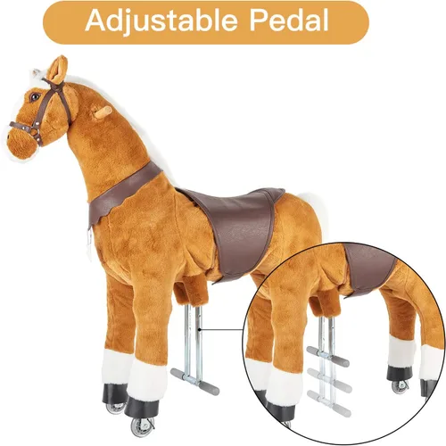 Miniatura 9 de UFREE pony, caballo de juguete que camina, caballo balancín con ruedas Giddy Up Ride On para niños 3 a 5 años, 3 hasta 5 años