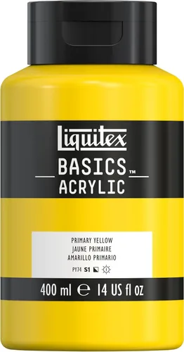 Miniatura 9 de Liquitex BASICS Pintura Acrílica, Botella de 400ml (13.5 oz), Blanco Titanio Titanio Blanco