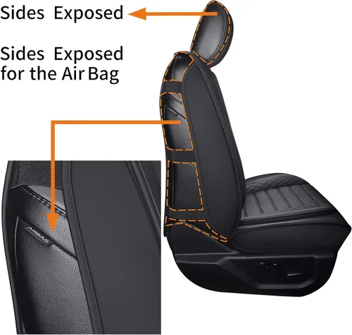 Miniatura 4 de YIERTAI Fundas de asiento F150 compatibles con Ford F-150 2009-2025 2026 2017-2025 2026 F250 F350 F450 Camión Crew Cab Supercab Super Duty Limited
